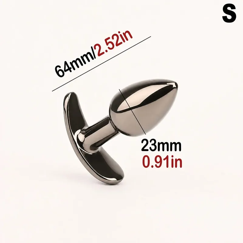 Metal Anus Butt Plug Anal Sex Toys with Crystal Diamond Base Tapered Trainer Jewel Analplug Buttplug Butplug