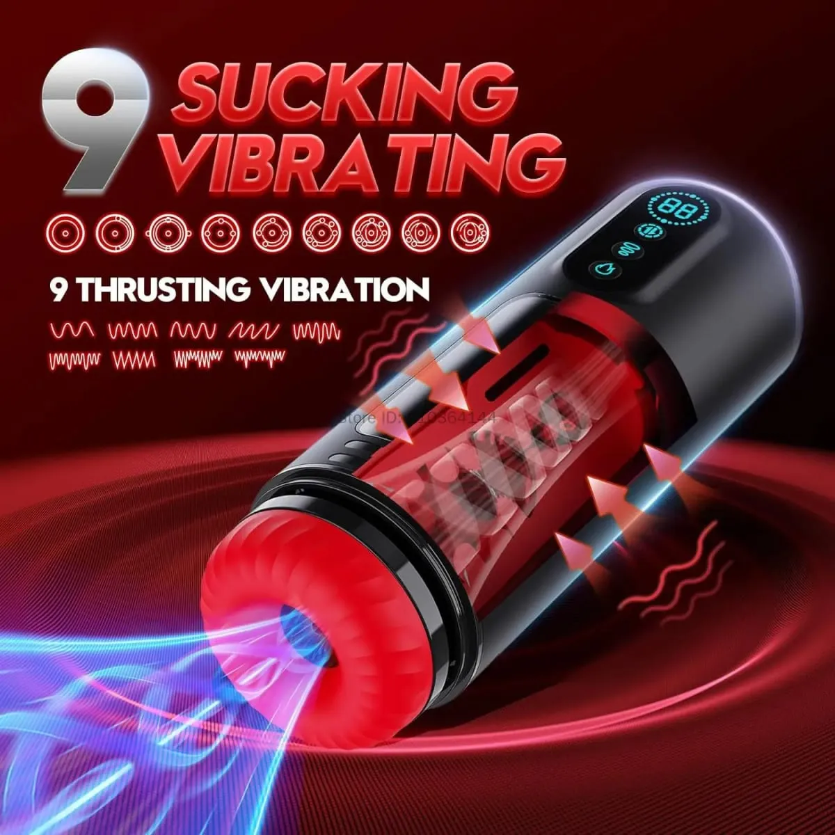 Automatic Telescopic Sucking Heating Male Masturbator Realistic Penis Pump Pocket Pussy 9 Vibrating Sex Machine Sex Toys for Men
