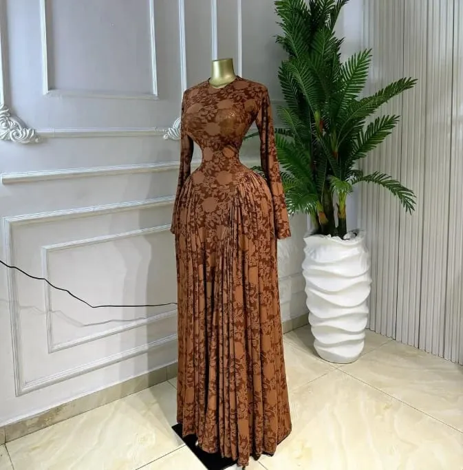 CM.YAYA Women O-neck Long Sleeve Pleated Inner A-line Maxi Dress 2026 Evening Sexy Party Birthday Vacation Long Dresses Vestidos
