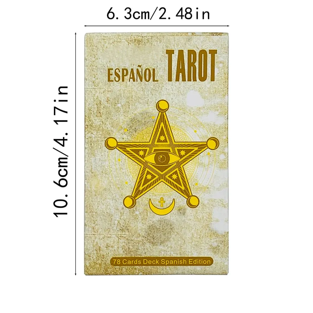 Spanish Tarot Cards 78pcs Tarot Deck Family Leisure and Entertainment Card Games Perfect For Spiritual Guidance & Gift Giving