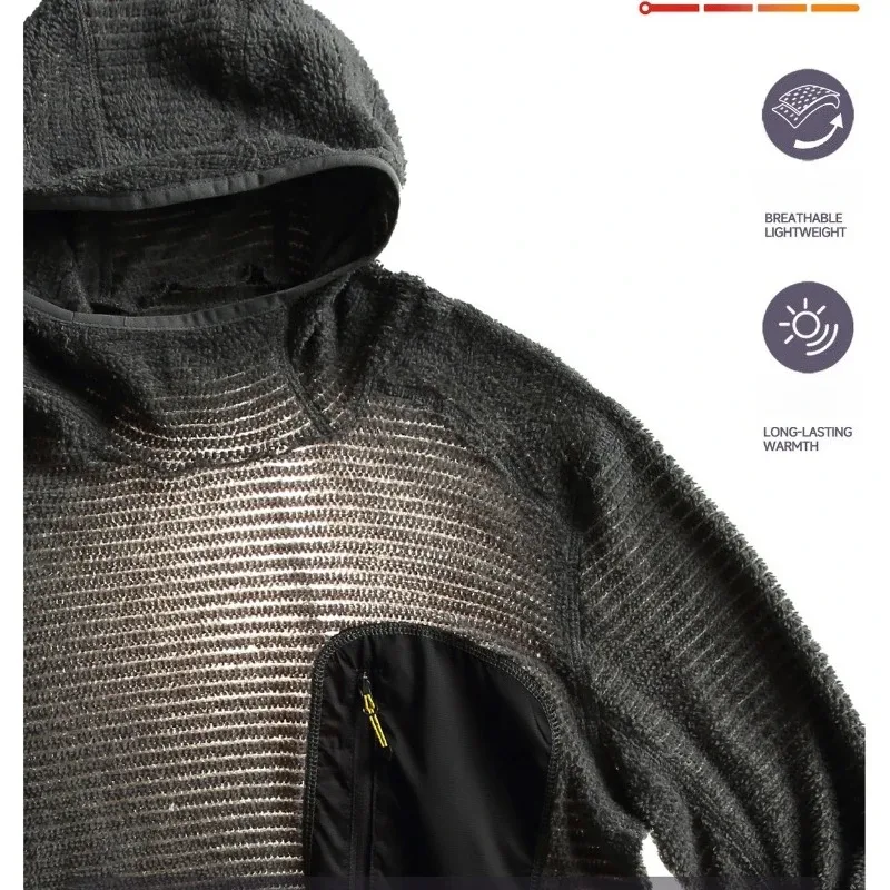 Thermolite® All Season 190g Ultra-light Breathable Thermal Hoodie Urban Outdoor Techwear Mid-layer with Thumbholes & Zip Pocket