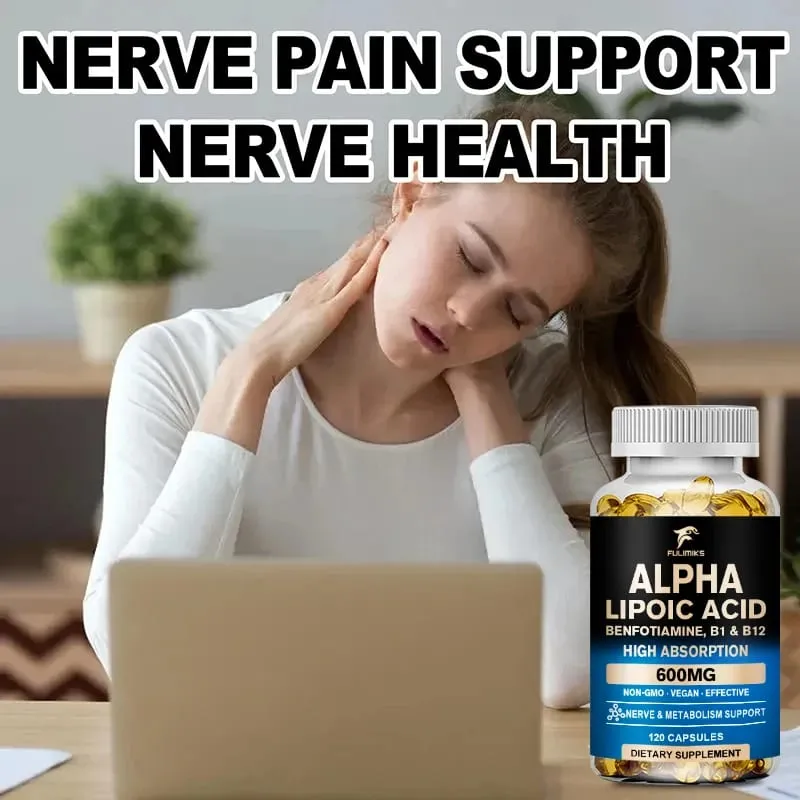 Buy 1 Get 1 Free! Fulimiks Alpha Lipoic Acid Capsules with Vitamin B1 for Nerve Health Brain Function Support Heart Health — image 4