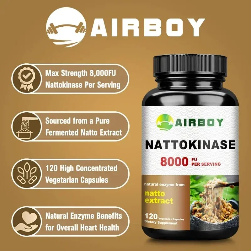 Nattokinase - Beauty and Skin Care Promotes Blood Circulation Maintains Blood Pressure Balance Supports Heart Health