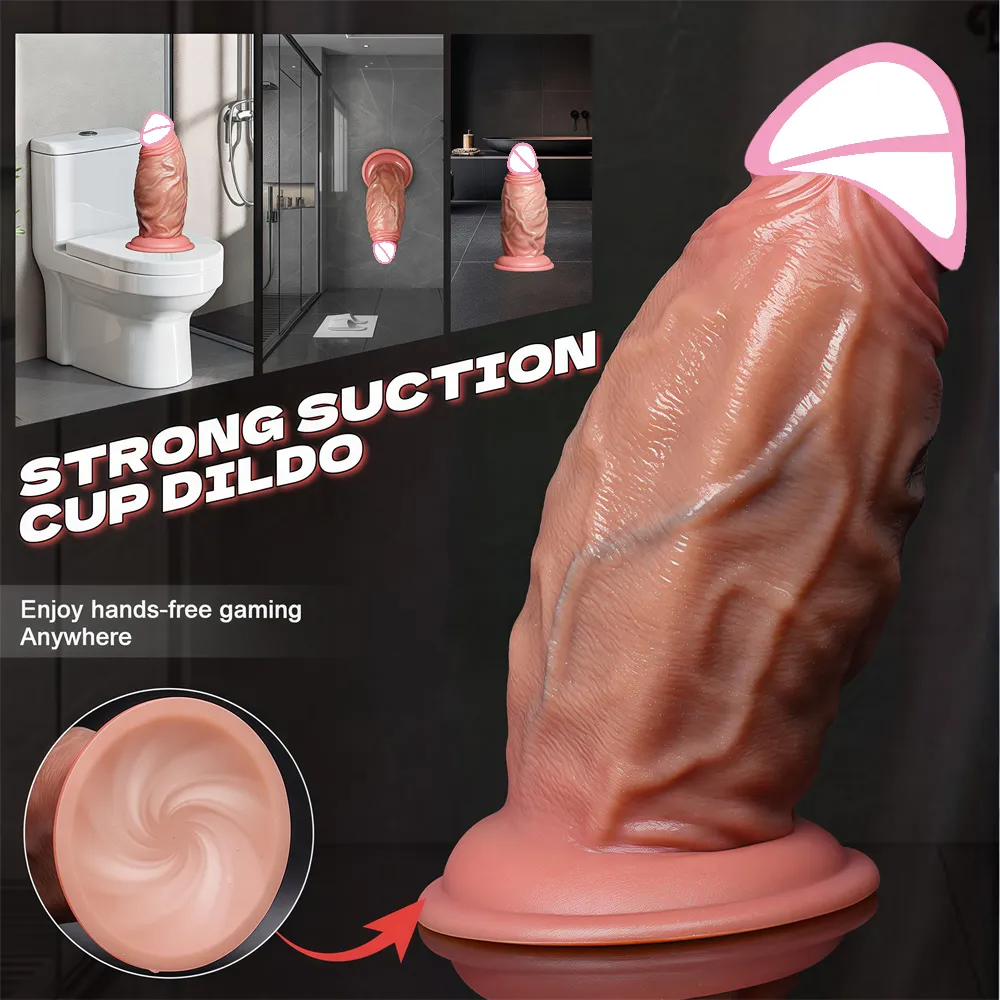 Thick Dildos Realistic Liquid Silicone Huge Penis Women Sex Toys G-spot Masturbation Big Dick Strap on Anal Dildo Lesbian 18+ — image 4