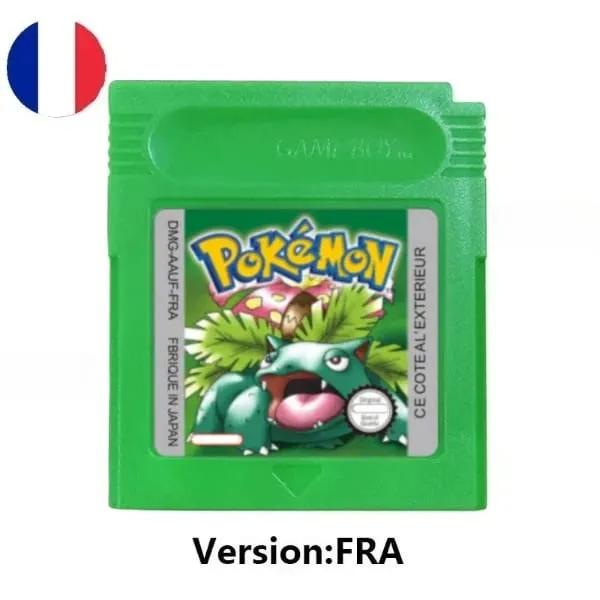Cartouche de jeu vidéo Pokemon 16 bits, plusieurs styles, rouge, bleu, cristal, doré, vert, argent, jaune, carte de Console GB/SP
