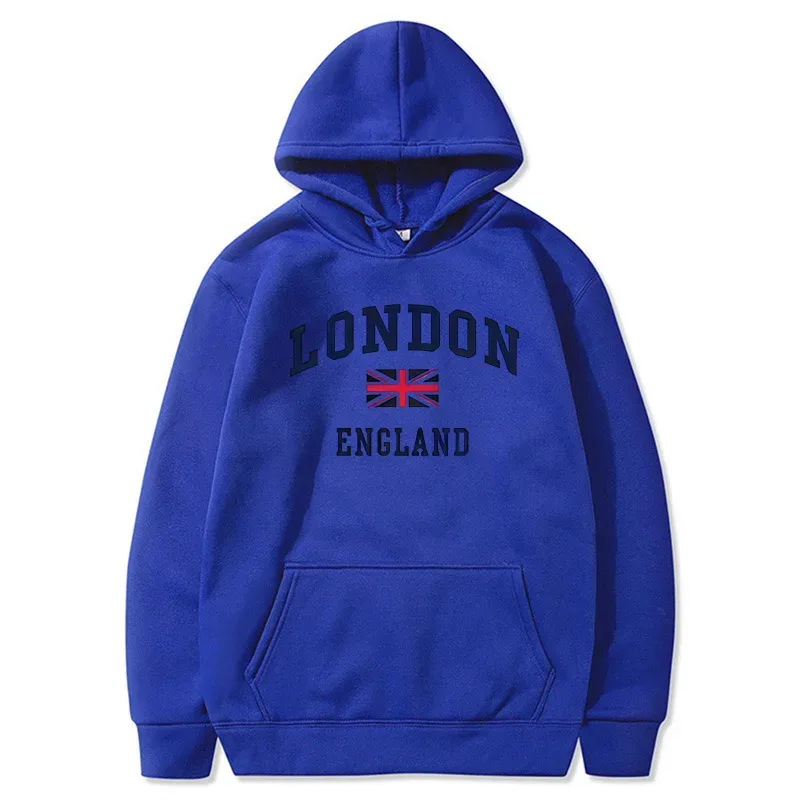 London Inggris Hoodie Pria Berkerudung Kaus Musim Dingin Musim Gugur Bulu Olahraga Luar Ruangan Kasual Pullover Pria Wanita Pakaian Hoodie