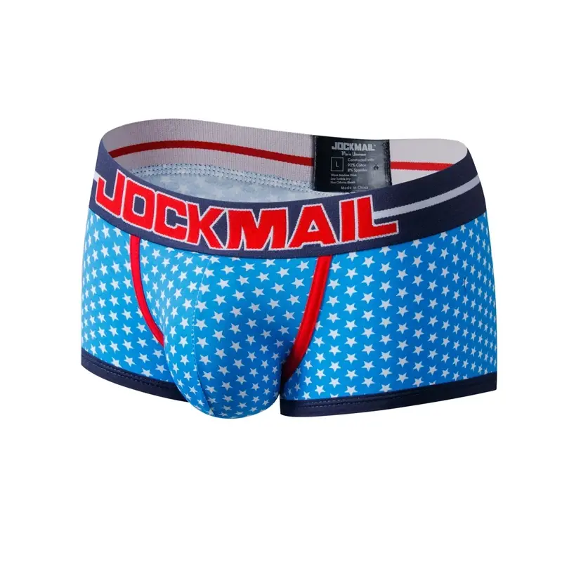 Male Panties Breathable Boxers Cotton Sexy Men Underwear U convex pouch Gay Underpants Printed 17 models boxershorts