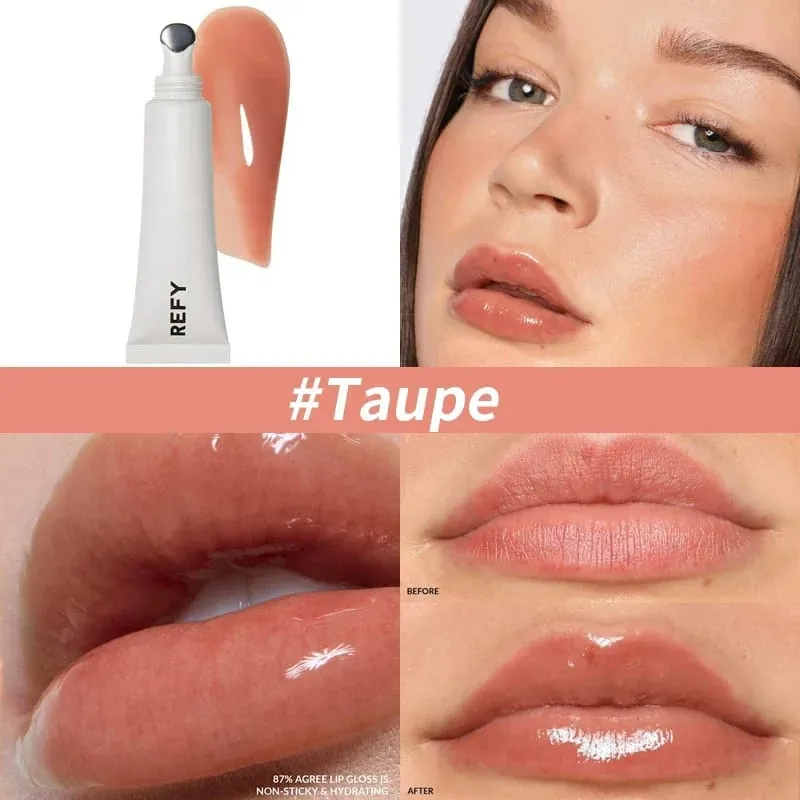 Διάφανο ενυδατικό Lip Gloss με Αντικολλητικό Υαλουρονικό Οξύ Λειαίνει τα χείλη Θρεπτικά Ενυδατικά Clear Lip Care Makeup