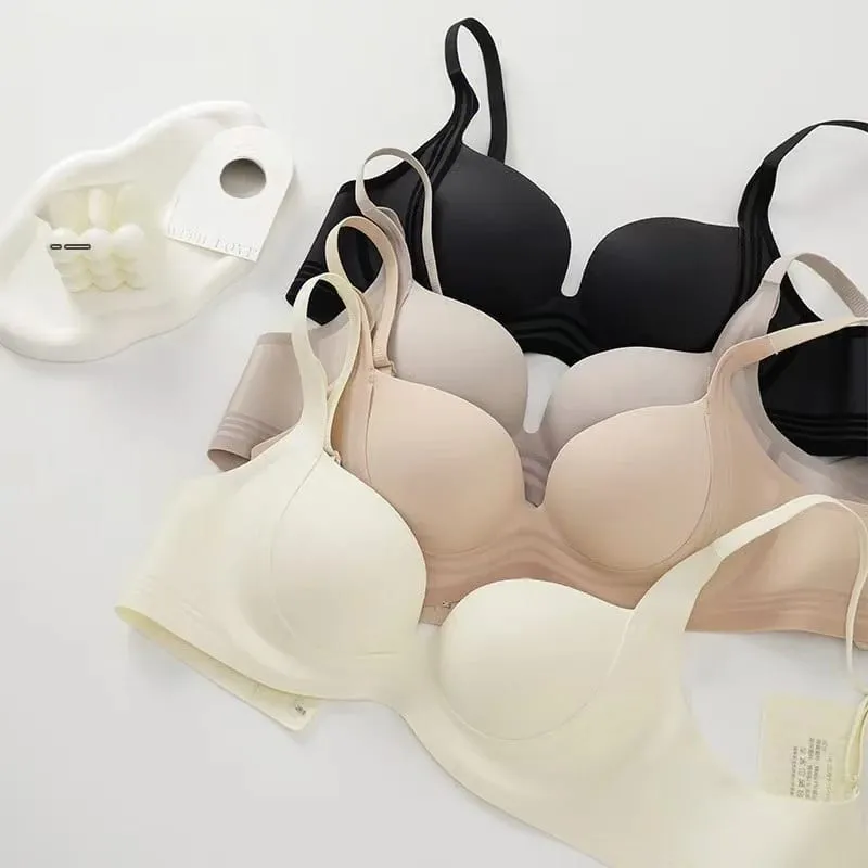 2025 Seamless Push up Bra Small Breast Gathering Enlarging Anti-Sagging Thin Top Thick Bottom No Underwire Lingerie for Women