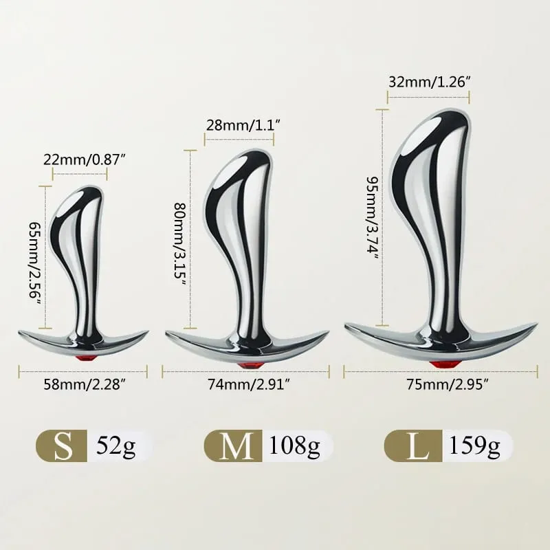 Metal Anal Plug P Spot Stimulator Prostate Massager Wear Outdoors Butt Plug Wearable Sex Toys for Men and Women Adult Sex Toys