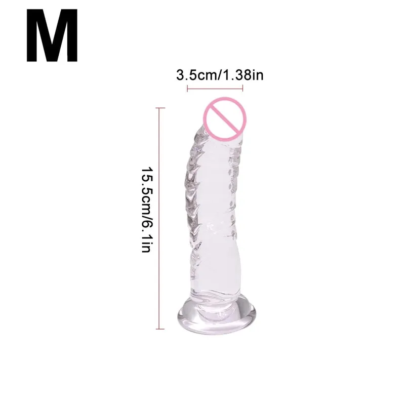Realistic Black Dildo with Strong Suction Cup Base Soft Penis Sex Toy for Women and Men Hands Free Anal Vaginal Adult Toy in M