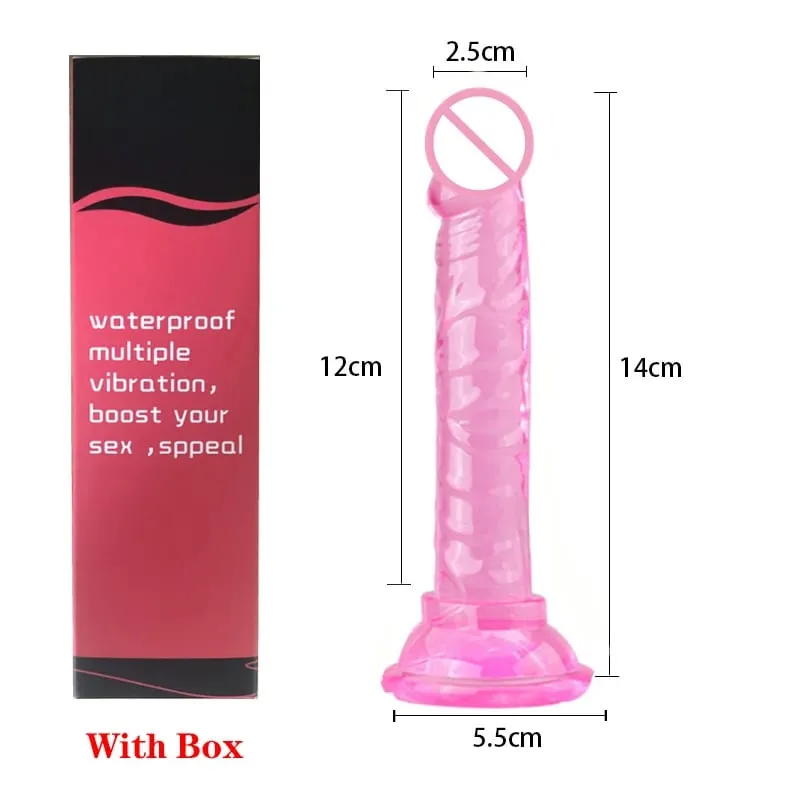 Realistic Dildo Strong Suction Cup Soft Crystal Jelly Dildo Penis Sex Toys for Woman Fake Dick Big Penis Anal Butt Plug Sex Shop