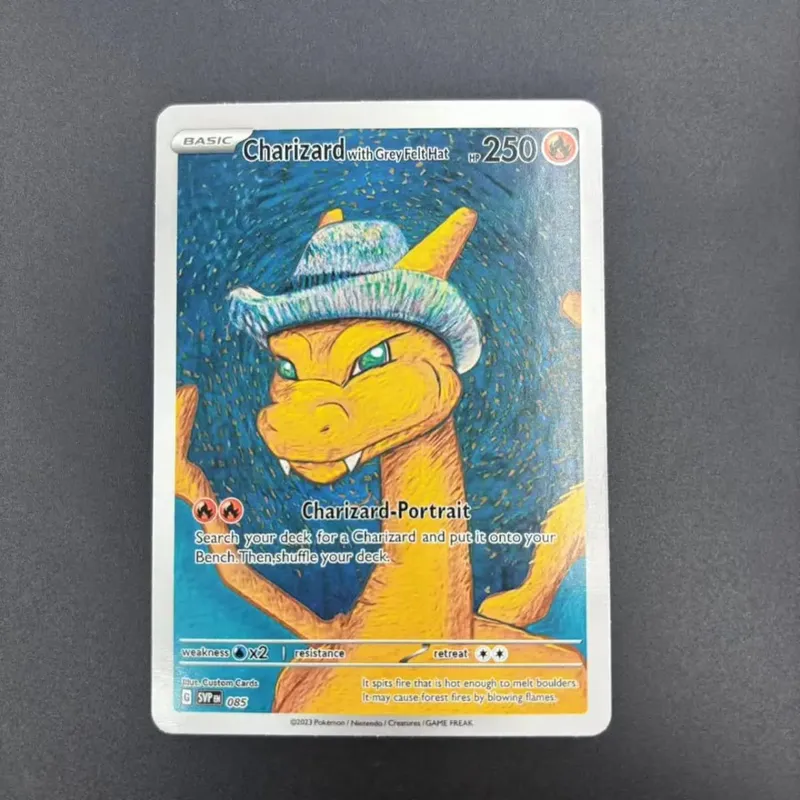 DIY Collection Cards 2023 SVP EN VAN GOGH /GREY FELT HAT Self Made Single Card Classic Game Anime Cards Gift Toy