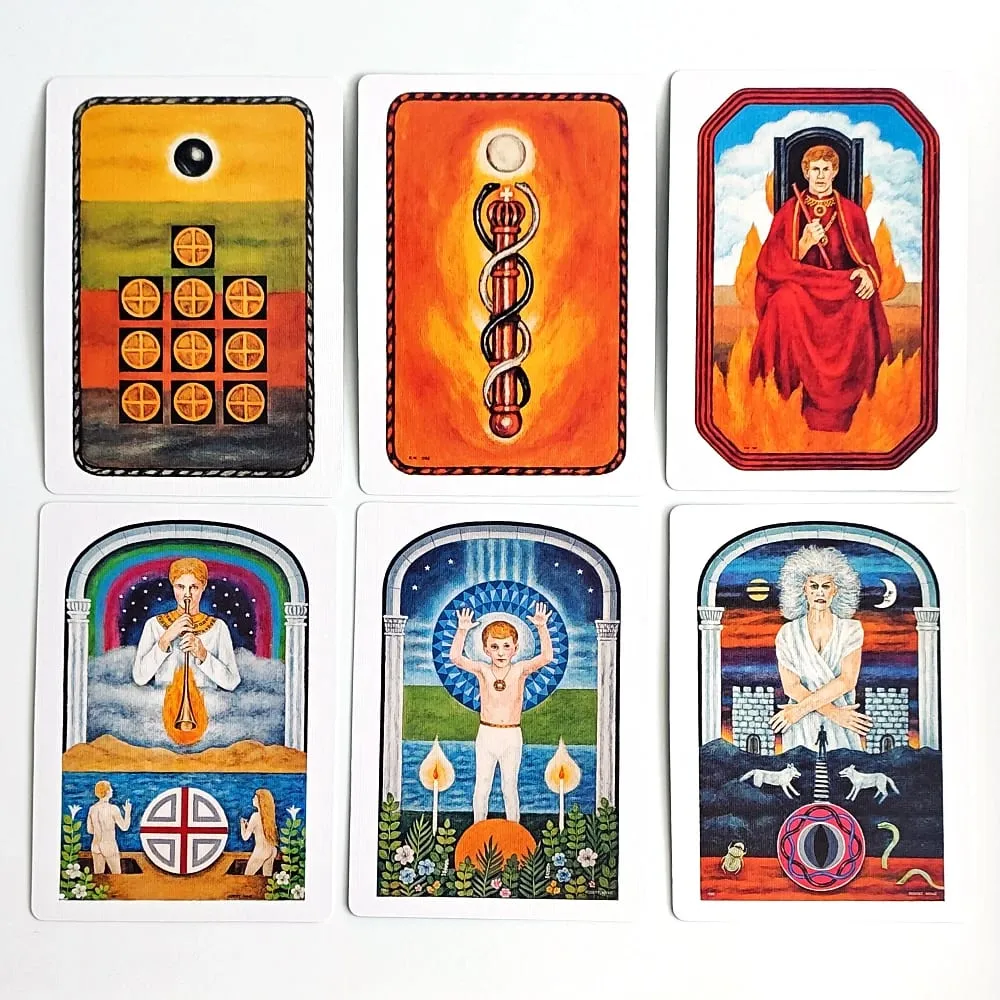The Jungian Tarot Deck in Rigid Box 78 Double-embossed Cards for Active Imagination Jung Archetypes Psychology