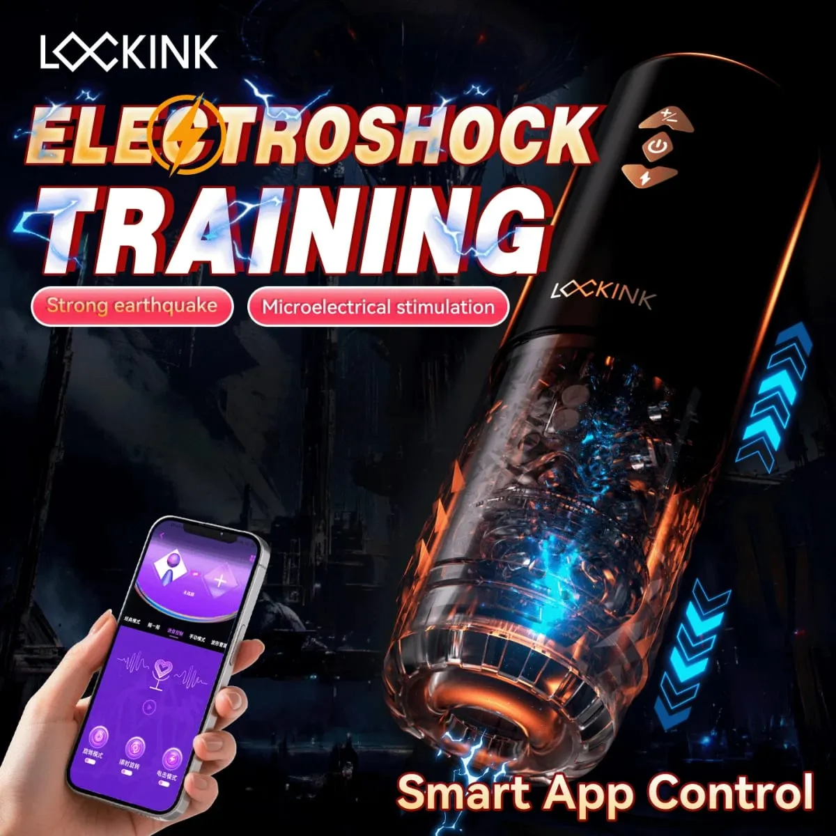 Man Elektrisk Shock Onani Ficka Pussy Automatisk Män Onani Cup Intelligent Penis Training Vibrator Sexleksaker