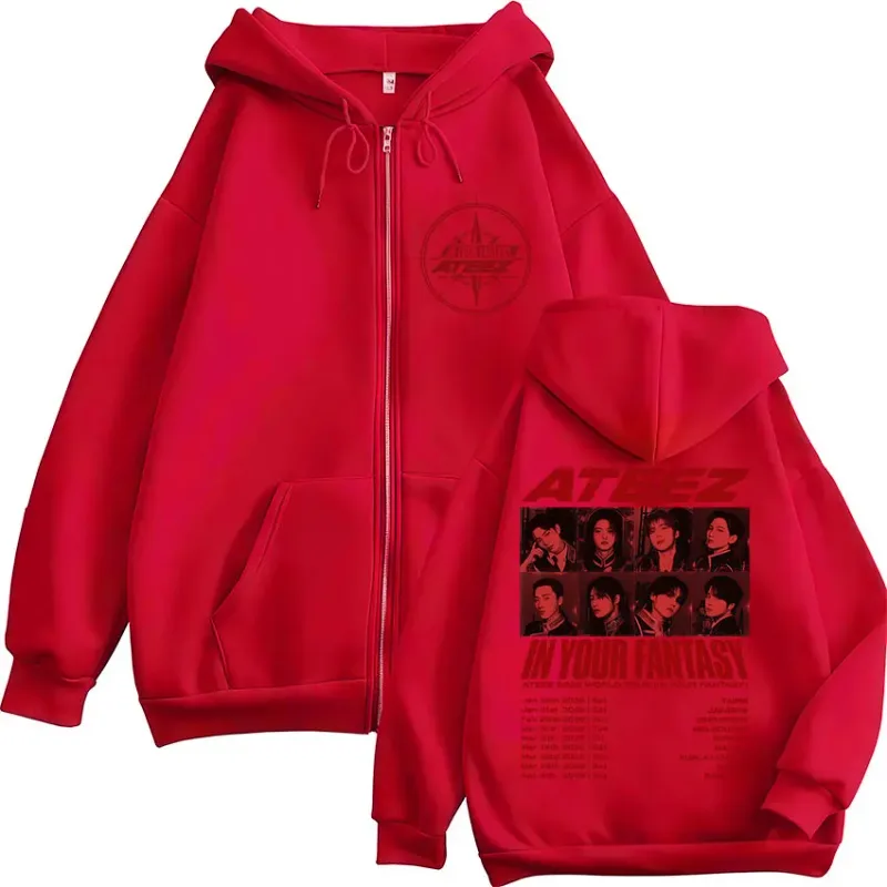 2026 World Tour in Your Fantasy Zipper Hoodies Korean Kpop Men Women Clothing Fashion Zip Up Sweatshirts Jackets Coats
