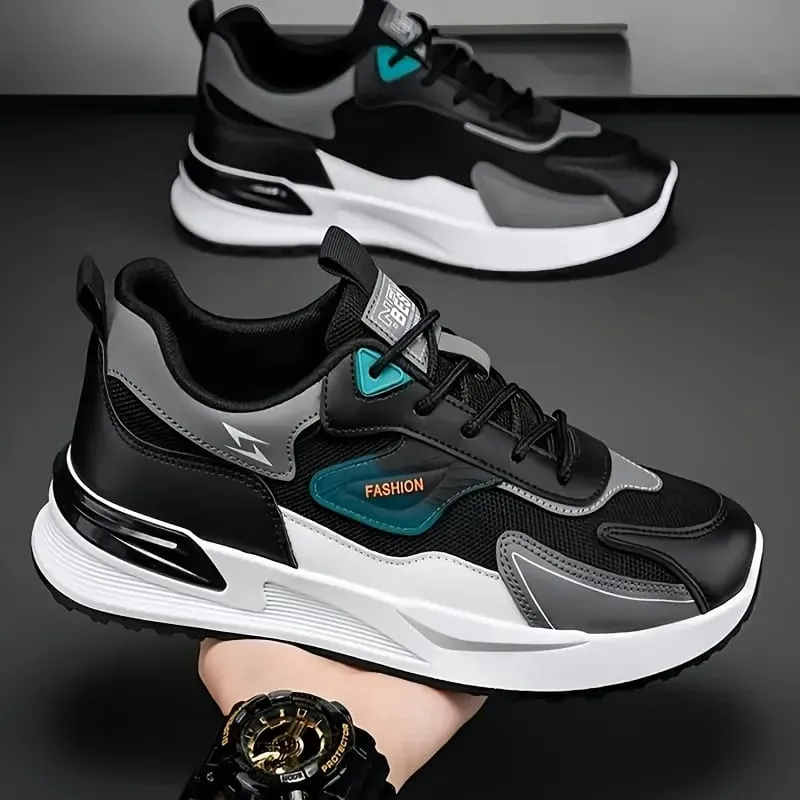 Men's Low-Top Laced Running Shoes Casual Sports Sneakers for Outdoor Training Anti-Slip Comfortable Shoes for Slow Running — image 3