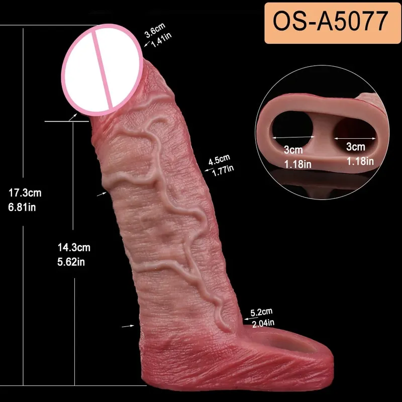 Đóng Đầu Thực Tế Dương Vật Tay Đồ Chơi Tình Dục Cho Nam Trì Hoãn Xuất Tinh Dick Mở Rộng Dành Cho Các Cặp Đôi Khoái Cảm Tình Dục Sexshop