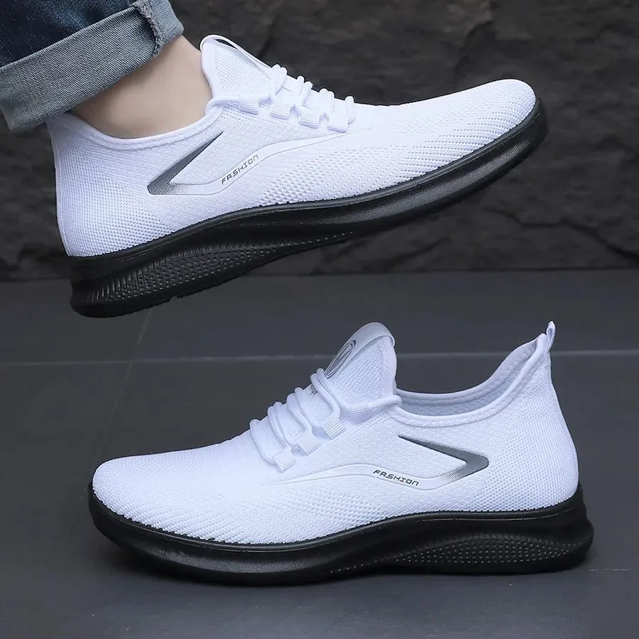 Men Comfort Knitted Loafer Sneakers 2026 New Arrival Breathable Air Knit Upper Slip On Shoes