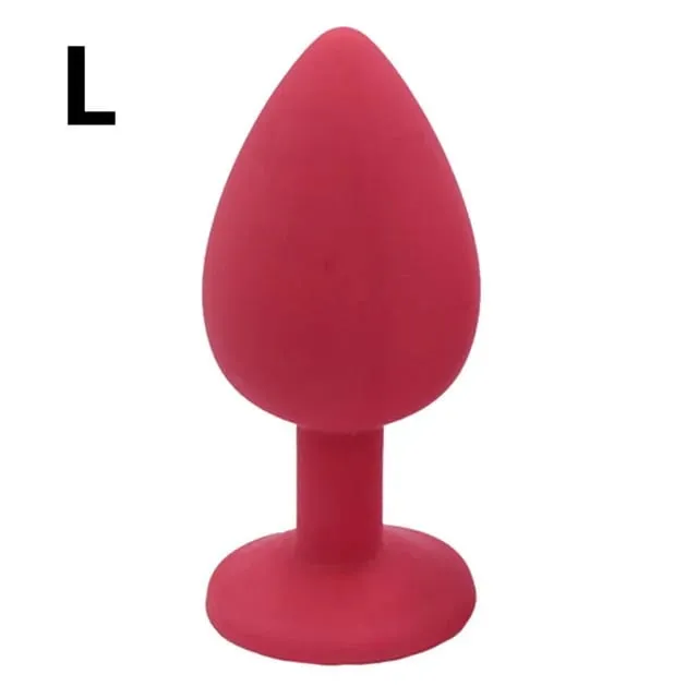 Unisex Silicone Butt Plug 3 Sizes Anal Dildo Sex Stopper Adult Toy for Men/Women Couple Anal Trainer No Vibrator