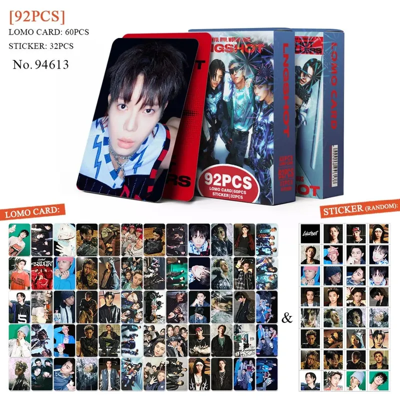 60 uds nuevo álbum LNGSHOT SHOT CALLERS pegatinas para sesiones fotográficas Kpop Merch Lomo juego de tarjetas colección de Fans tarjetas regalos