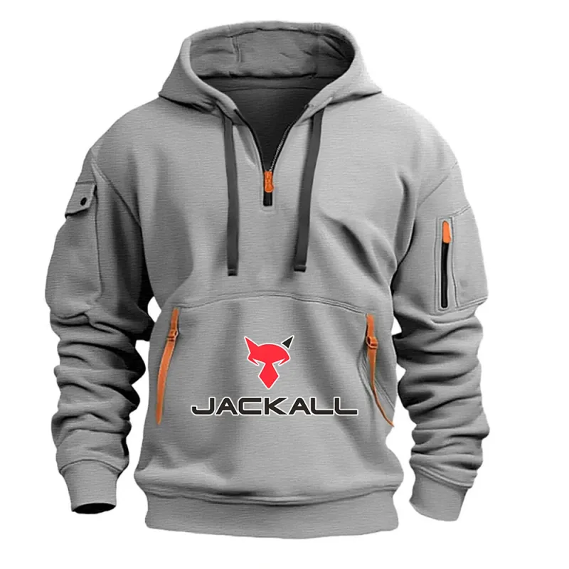 Jackall Lures Logo New Men's Keep Hoodies Streetwear Jacket Long Sleeve Sweatshirts Zipper Hooded Pullover