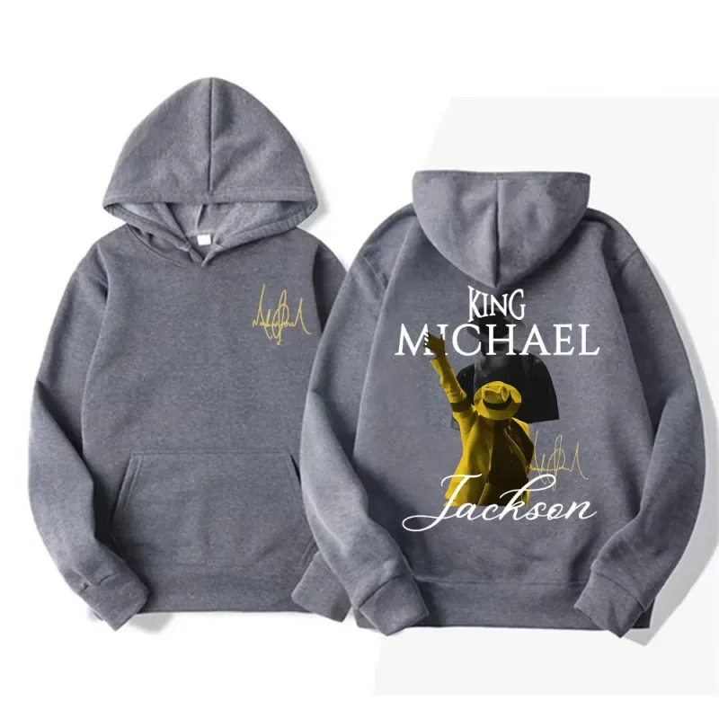 King of Pop Michael Jackson Tour Sweatshirts Men's Clothing Vintage High Street Hoodies Male Casual Long Sleeve Pullovers Hoodie