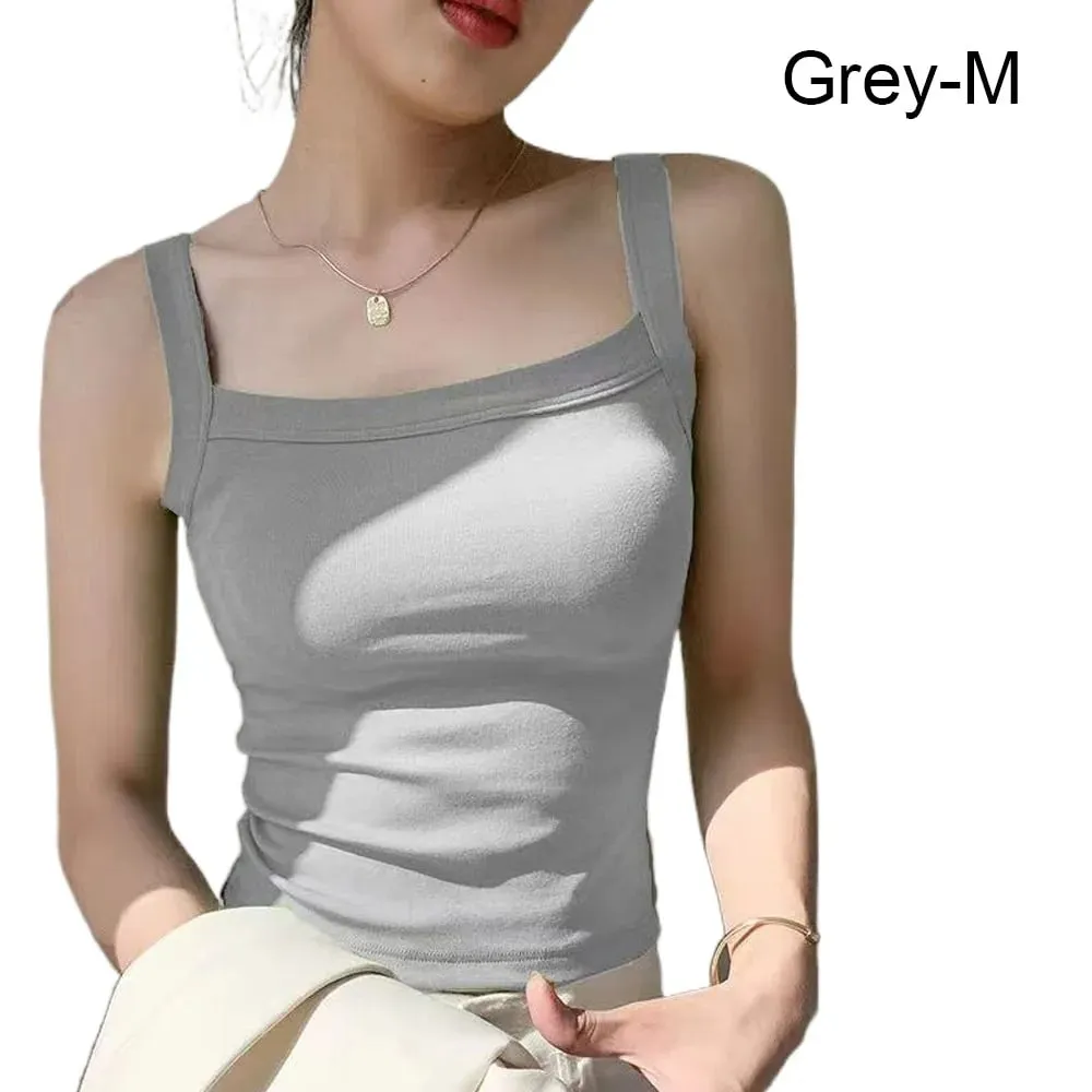 Casual Sleeveless Summer Tank Tops Slim Underwear Cami Top Shirt Camisoles Vest Corset Sports Activities