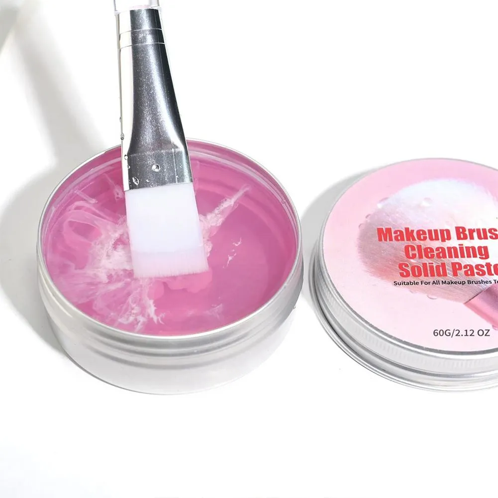 Makeup Brush Cleaner Soap with Silicone Mat Deeply Cleans Waterproof Makeup for Synthetic & Natural Makeup Brushes & Sponges
