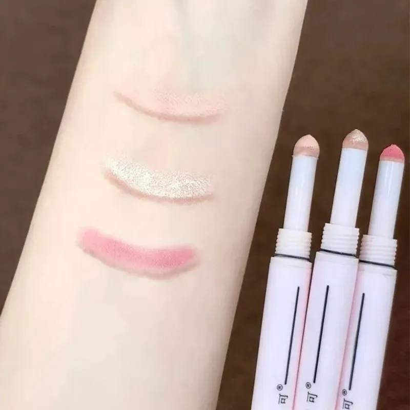 Double-end Lying Silkworm Eyeliner Pencil Glitter Matte Aegyo Sal Pen Brightening Cream Highlight Shadow Pen Contour Eye Makeup