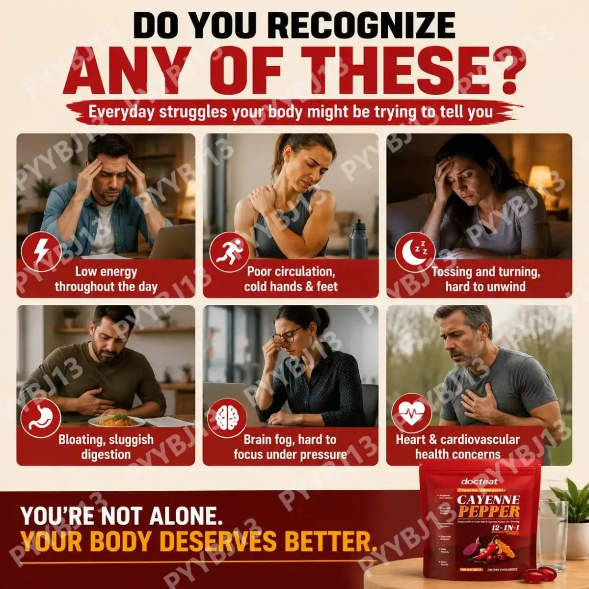 Docteat Cayenne Pepper Softgels with Vitamin D3 and K2 Energy Metabolism and Digestive Support Antioxidant Defense 180 Softgels