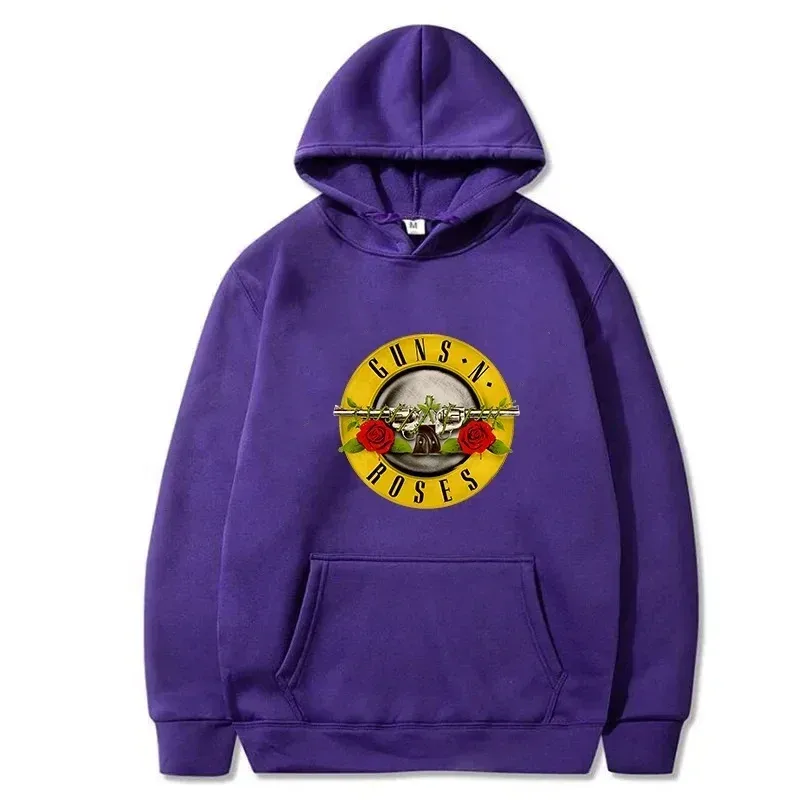 2025 Men Guns N Roses Printed Hoodies Cotton Hard Rock Band Men And Women Pullover Hip Hop Clothing Environmental protection