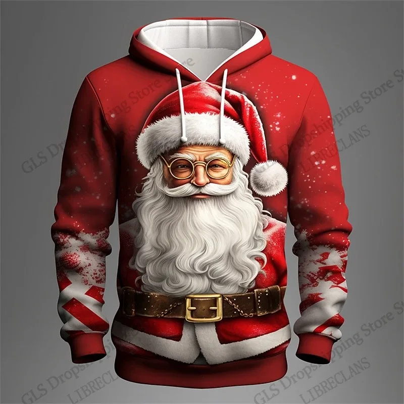 Christmas Mens Santa Claus 3d Print Hoodies Men Women Fashion Sports Outdoor Hoodie Sweatshit Unisex Coat Men Clothing Oversized