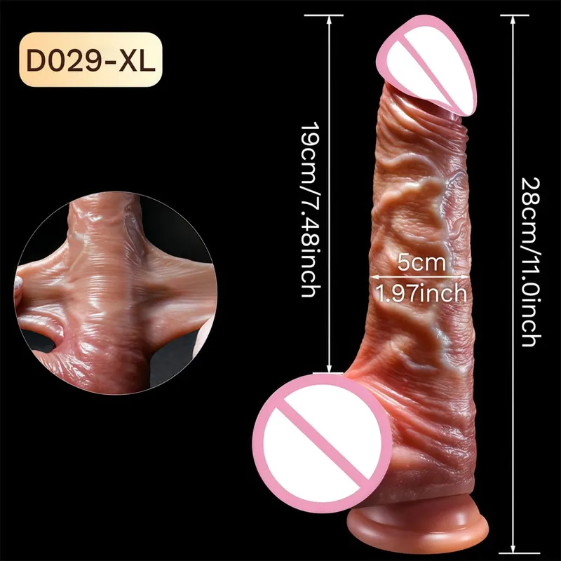 Realistic Sliding Foreskin Dildo for Women Testicles Penis Sexy Adult Strapon Dildos Masturbator Big Dick Anal Plug 18+ Sex Toys
