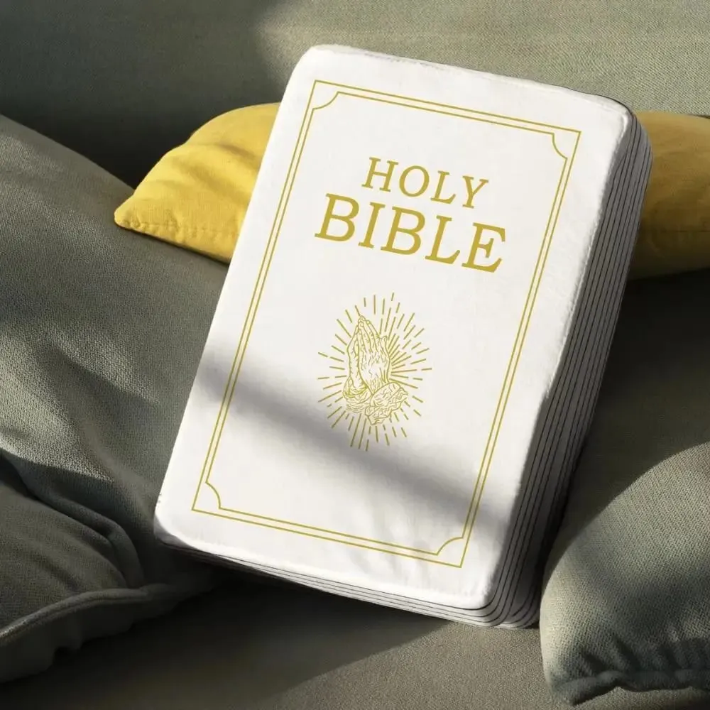 Living Room Realistic Looking Bible Pillow Sofa Cushion Plush Toy Bible Throw Pillow 33*22cm Home Decor Bible Cushion Bedroom