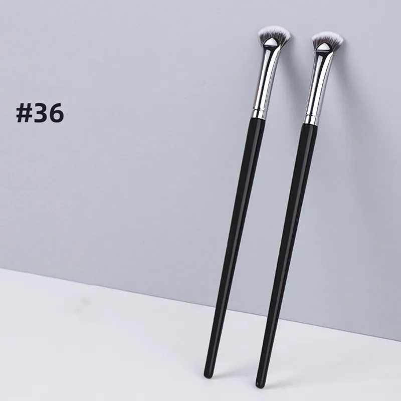 Z. 1PC Fan-shaped Eyelash Brush Soft No Shedding Professional Eyelash Makeup Brushes Mascara Highlighter Powder Smudge Tool — image 4
