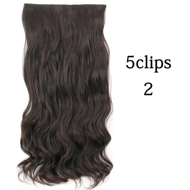 Tổng Hợp 22 32 Inch 5 Kẹp Tóc Chịu Nhiệt Giả Bộ Tóc Giả Dài Lượn Sóng Kiểu Tóc Kẹp Trong Tóc