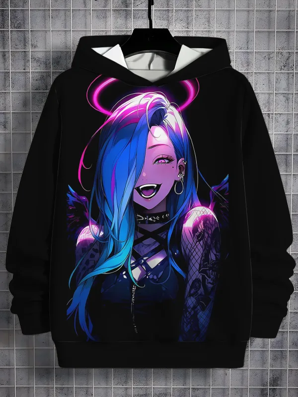 2026 Arcane Jinx Anime 3D Print All Seasons Children Casual Sweatshirt Cool Pullover Tops Unisex Clothes Boy Hoodies Clothes