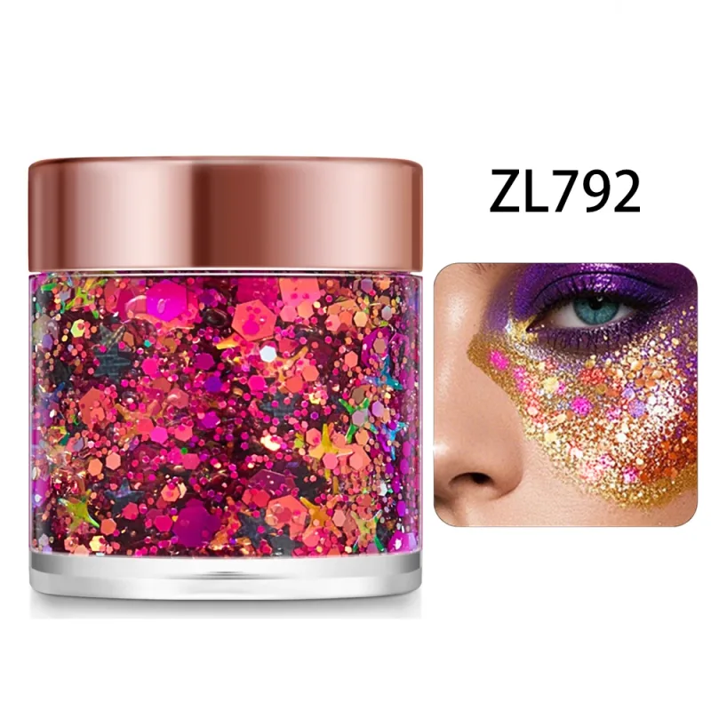 Chameleon Glitter Gel Sequins for Eye & Body Hair Makeup Bright Pearl Sequins Shimmer Face Shiny Decorations DIY Art & Parties