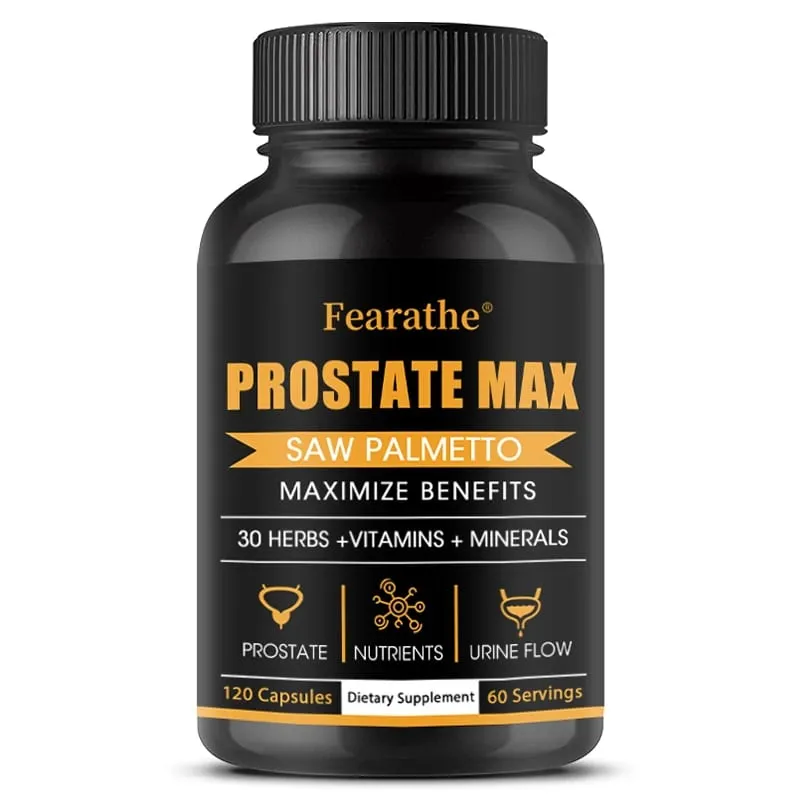 Suplemen Saw Palmetto Prostat - 30 Ekstrak Tumbuhan Vitamin & Mineral untuk Kesihatan Prostat Lelaki Kencing & Pertumbuhan Rambut
