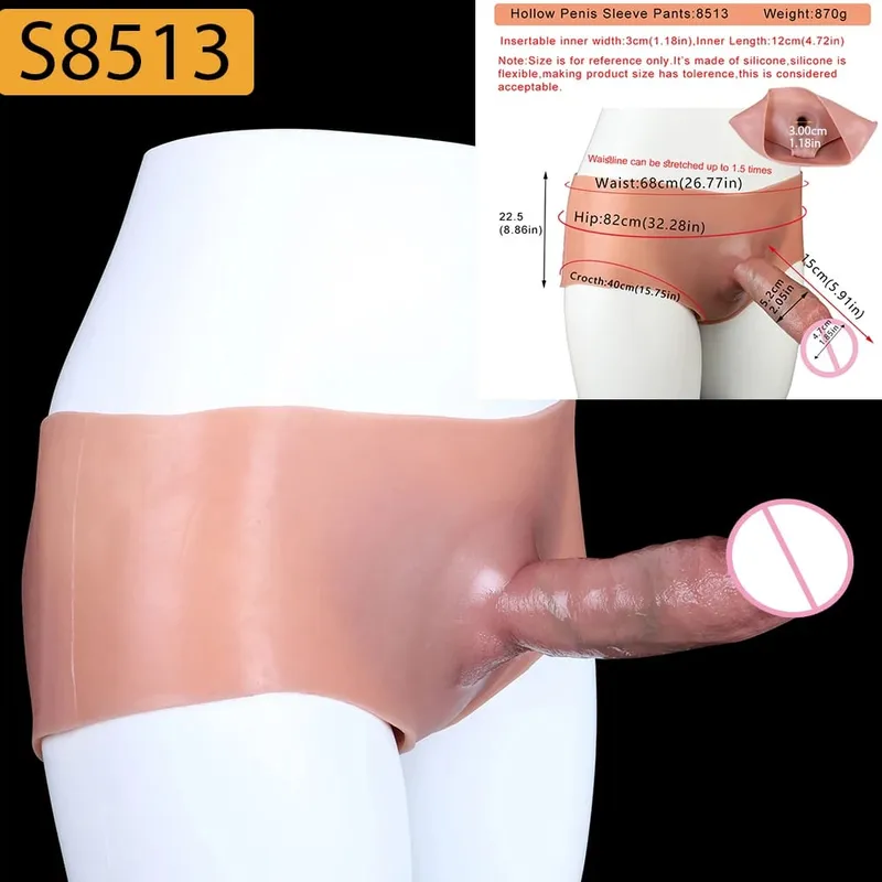 Strap-On Lifelike Penis Cover насадка на член Large Hollow DildoPants Intimate Adult Sex Toy for Couples Sex