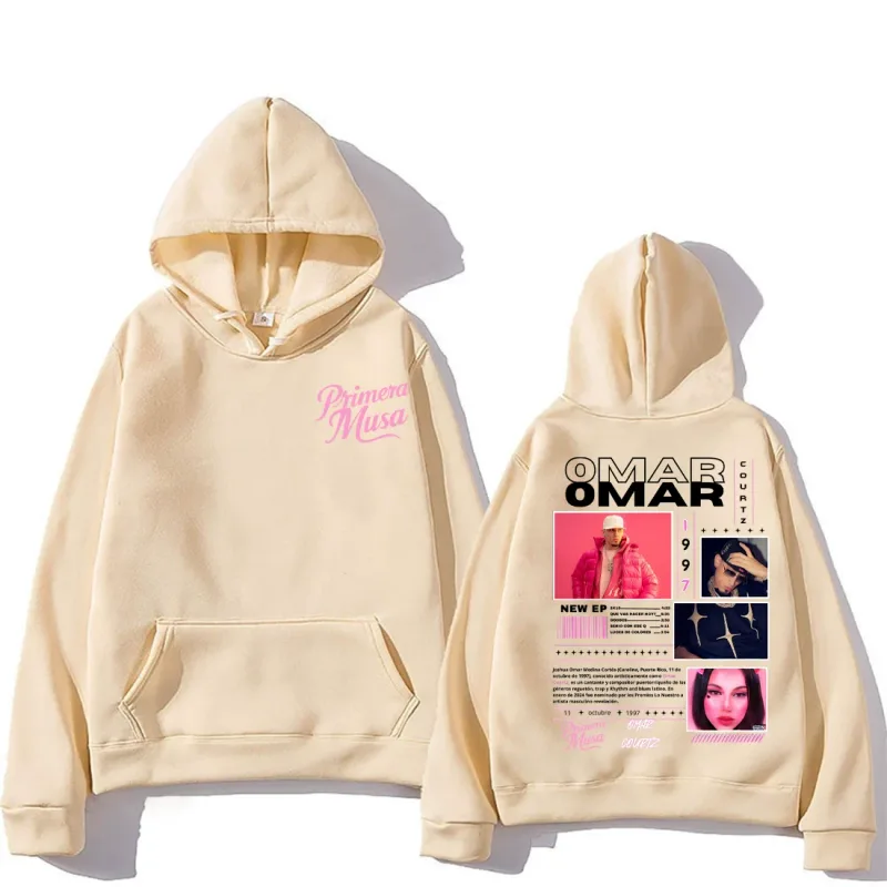 Omar Courtz First Muse Album Tour Merch Fashion Hoodies for Men and Women Hip Hop Hooded Sweatshirts vintage Oversized Pullovers