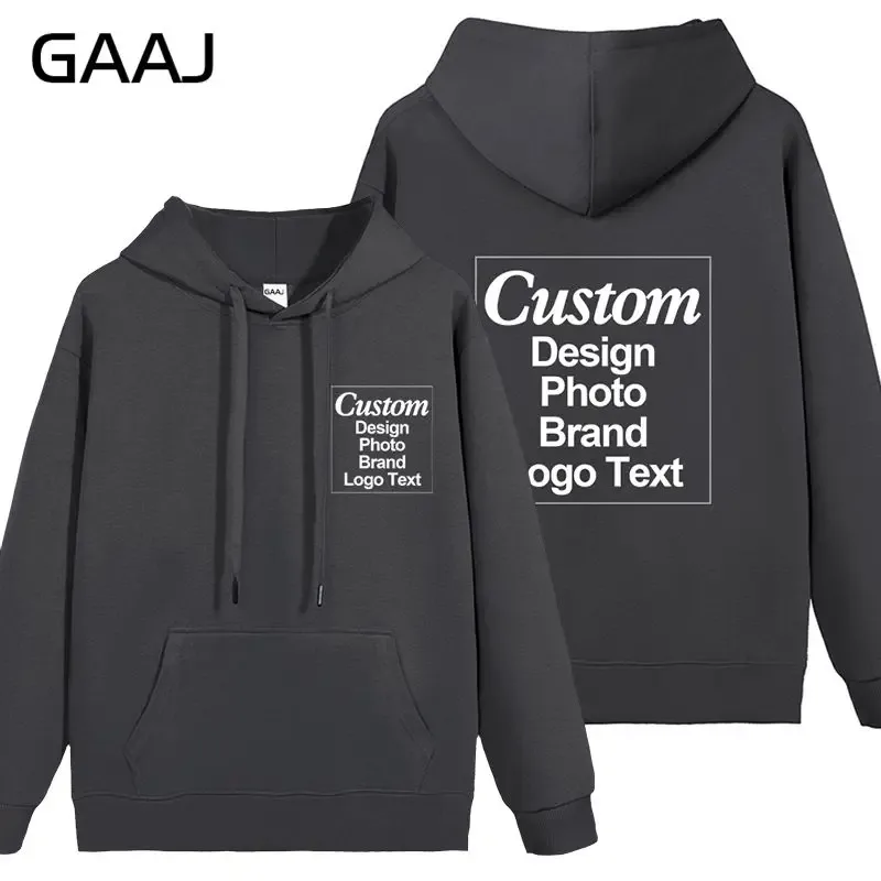 High Quality Custom Hoodie Cotton Sweatshirt Print Embroidery Brand Logo Text Photo Design Men Women Famliy Team Clothing 300g