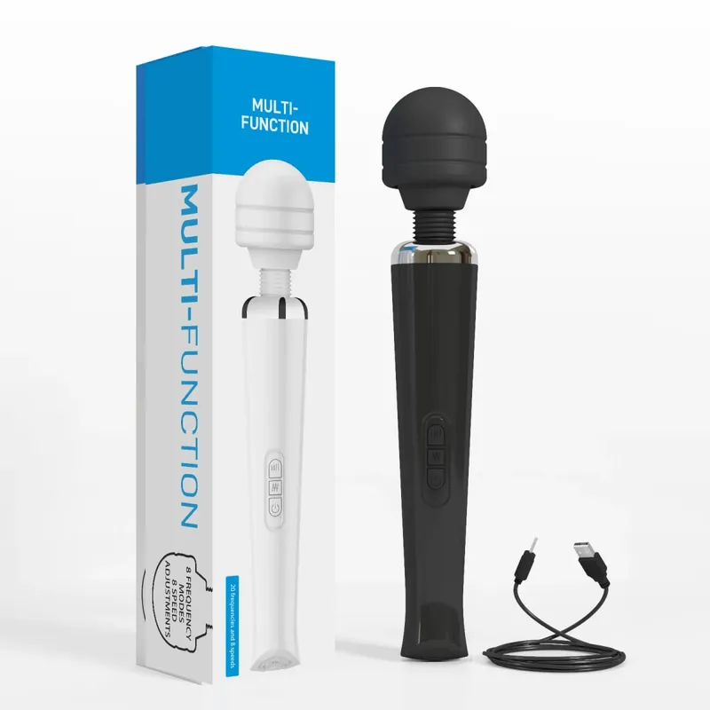 Big AV Body Massager Magic Wand Powerful Vibrator for Women G Spot Clitoris Stimulator USB Charging Adult Sex Toys for Woman