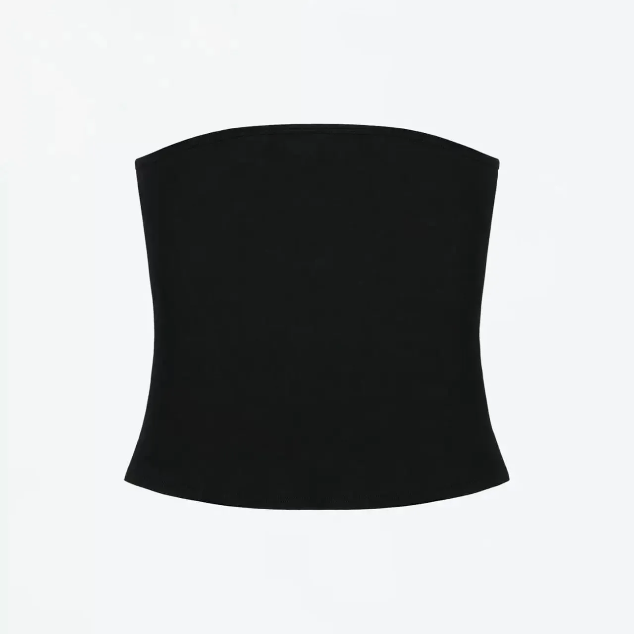 Tank Celadon Green & Coffee Brown Bandeau Crop Top Minimalist Y2K High-Stretch Top