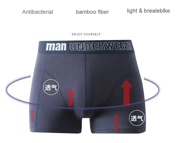 Plus Size 5xl 6xl 7xl Bamboo Underwear Mens Boxers Sexy Panties Summer Bamboo Fiber Boxer Briefs Mid Rise Underpants Cuecas