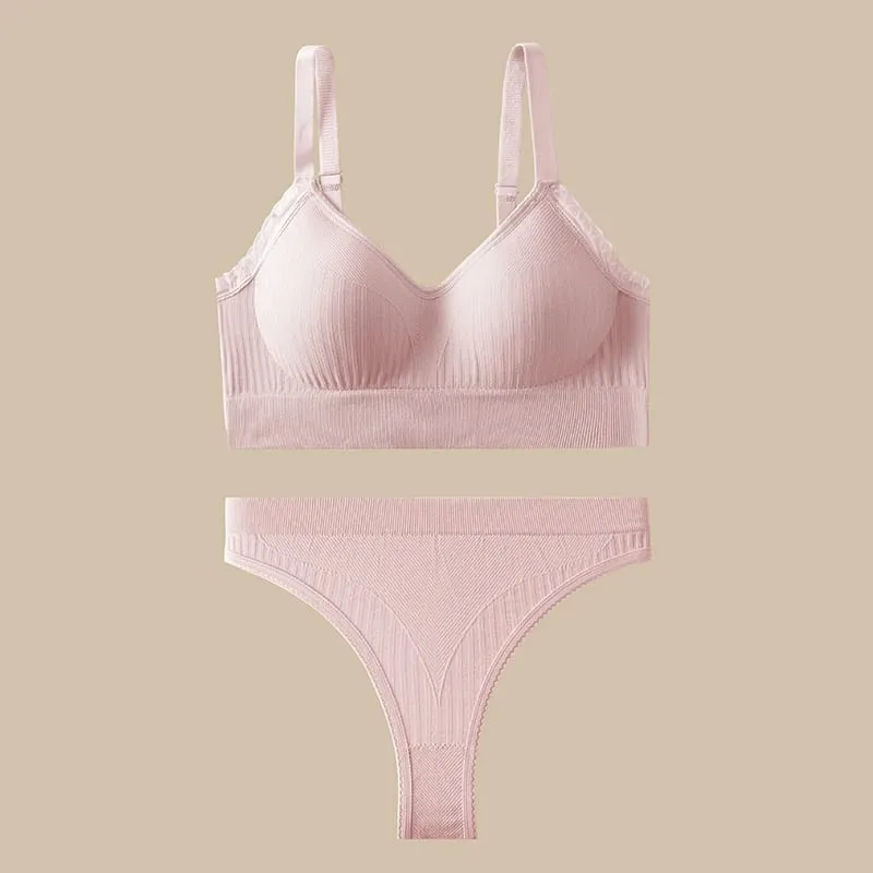 [készlet]Női szexi fehérnemű szett Push Up melltartó szett tömör Underwire melltartó mindennapi alsónemű bugyi szett