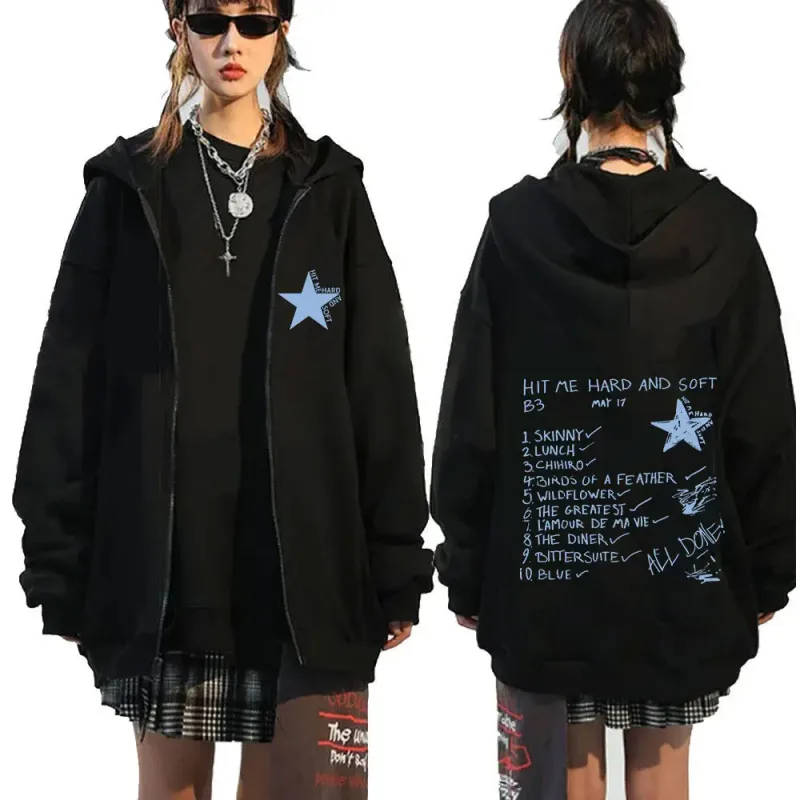 ヒットミーハードとソフト 2025 ツアージッパーパーカーファンギフト男性女性服プルオーバーファッションヒップホップジップアップスウェットジャケット — image 17