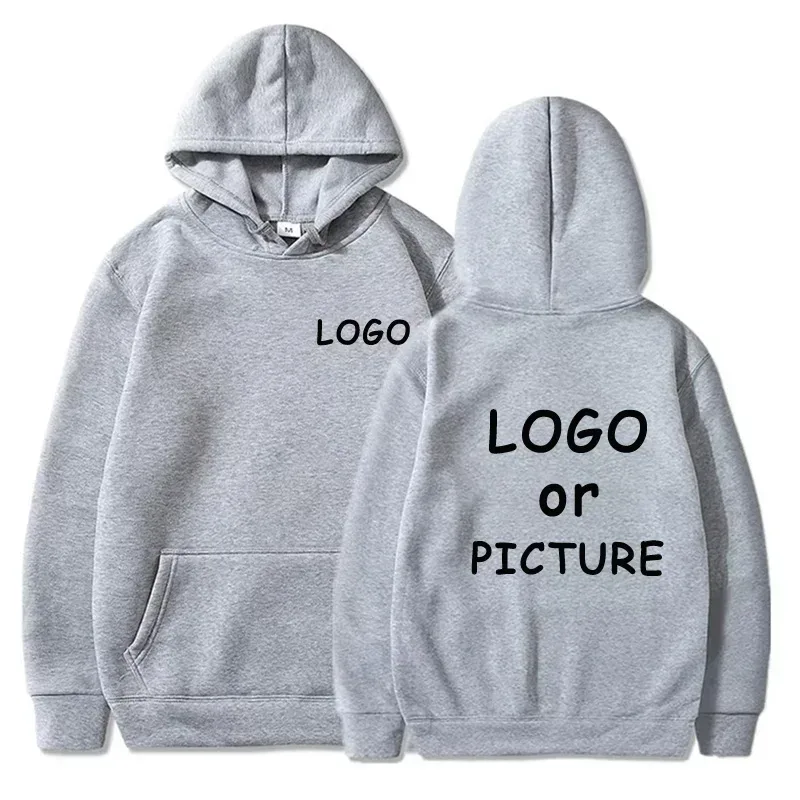 Custom logo printed men's women's casual hoodies long sleeve hoodies autumn and winter personalized street style sweatshirts.