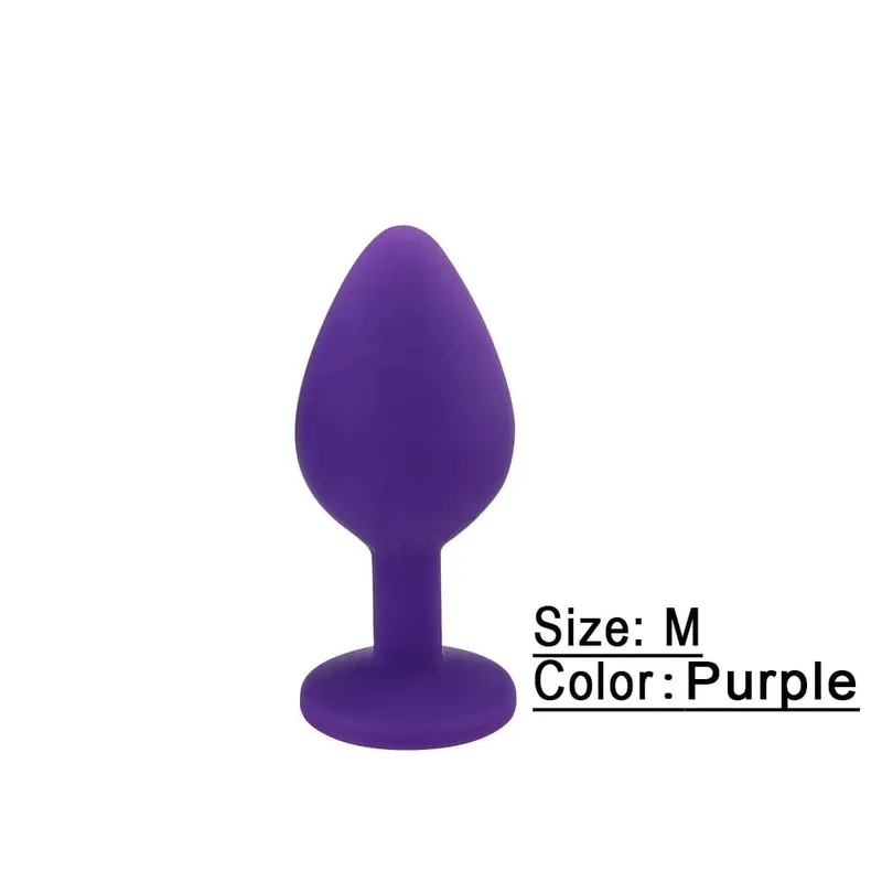 S/M/L Soft Silicone Anal Plug Mini Erotic Butt Plug Sex Toy for Beginner Men Women Gay Couples Prostate Stimulator Anal Sex Toy